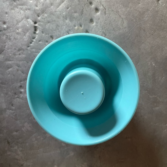 Vintage Pyrex Pitcher Carafe Turquoise Apple Tree Pattern Design - Picture 7 of 8